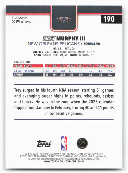 2025-26 Topps #190 Trey Murphy III