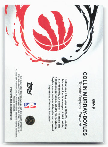 
2025-26 Topps #GN-9 Collin Murray-Boyles Generation Now