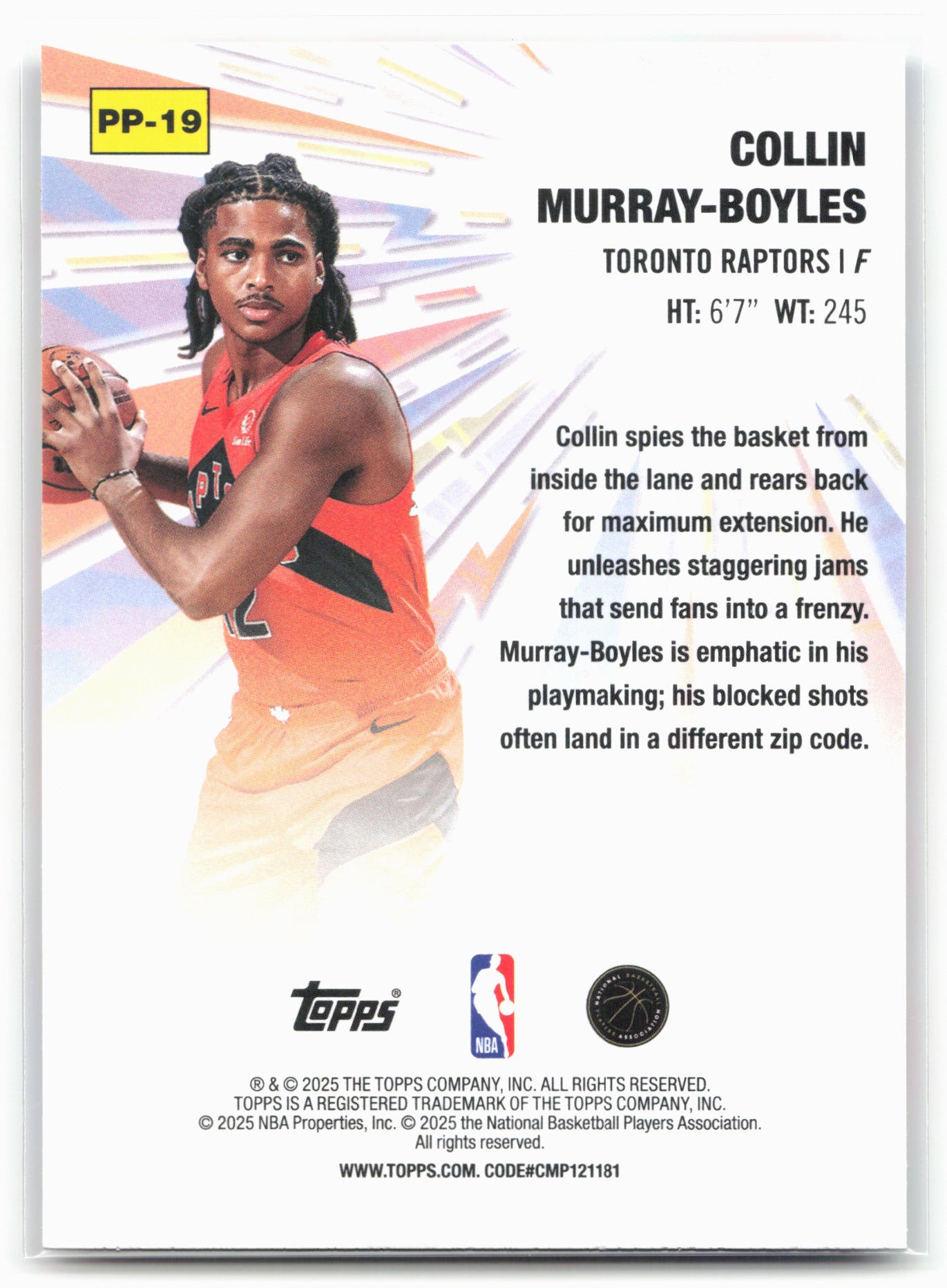 2025-26 Topps #PP-19 Collin Murray-Boyles Power Players