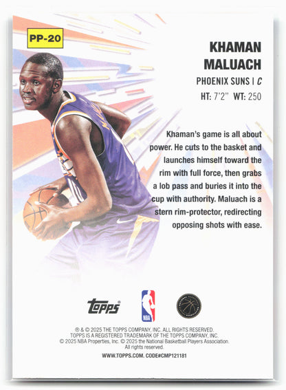 2025-26 Topps #PP-20 Khaman Maluach Power Players