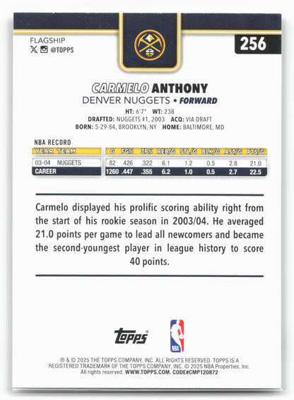 2025-26 Topps #256 Carmelo Anthony
