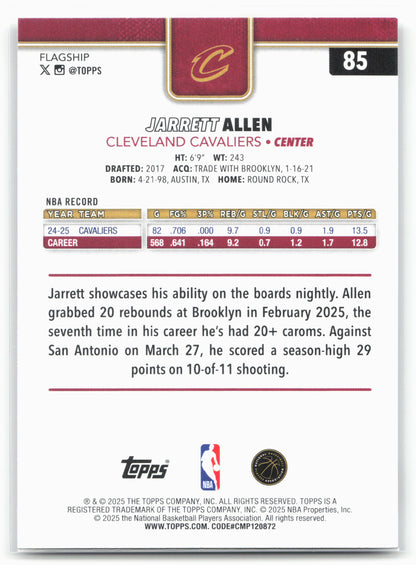 2025-26 Topps #85 Jarrett Allen
