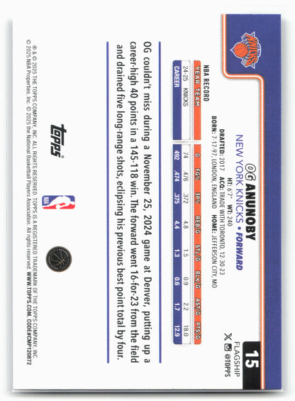 2025-26 Topps #15 OG Anunoby