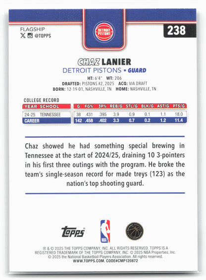 2025-26 Topps #238 Chaz Lanier