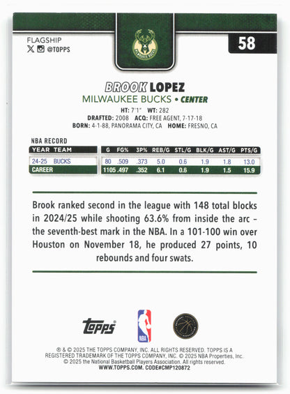2025-26 Topps #58 Brook Lopez