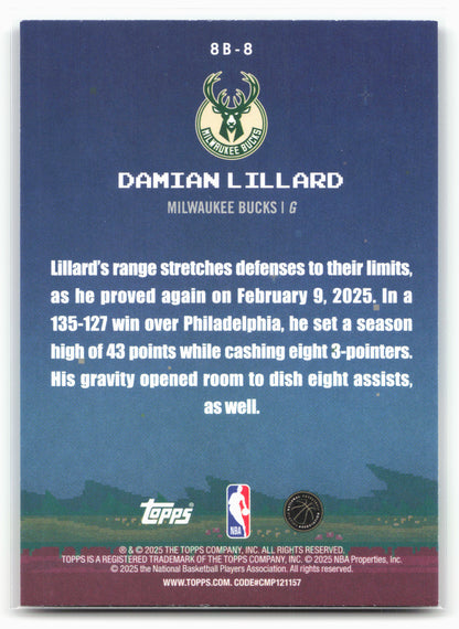 2025-26 Topps #8B-8 Damian Lillard 8-Bit Ballers