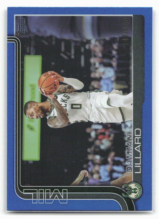 2025-26 Topps #55 Damian Lillard Blue Rainbow #/150