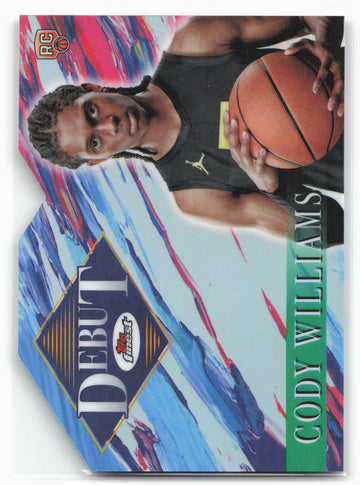 
2024-25 Finest #D-9 Cody Williams Debut Refractor 23158