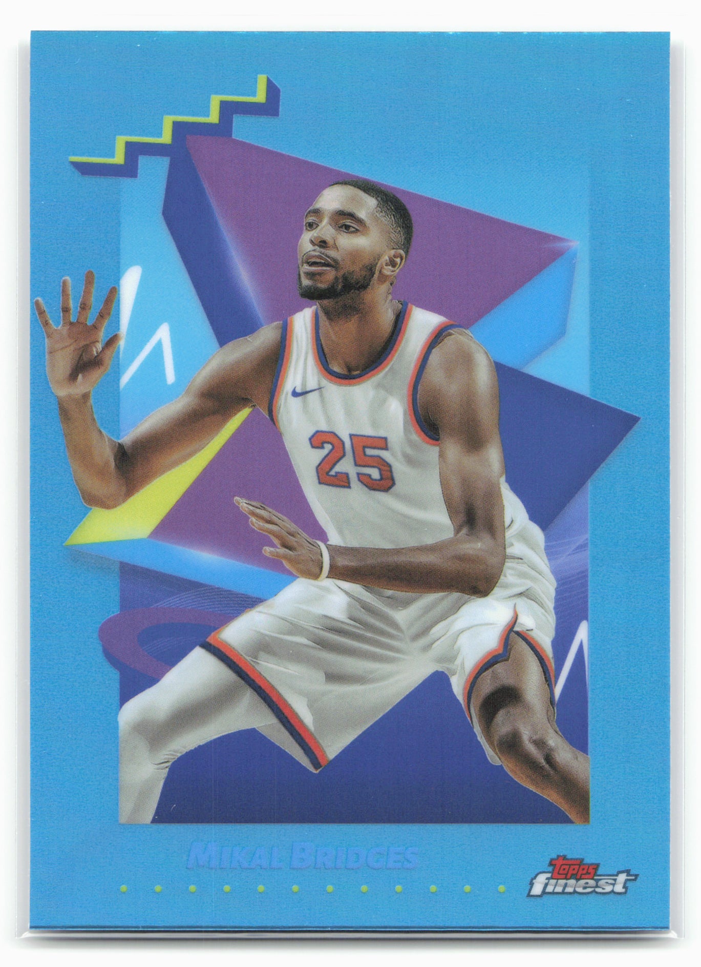 2024-25 Finest #162 Mikal Bridges Sky Blue Refractor 23164