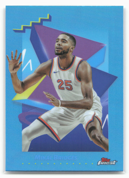 2024-25 Finest #162 Mikal Bridges Sky Blue Refractor 23164