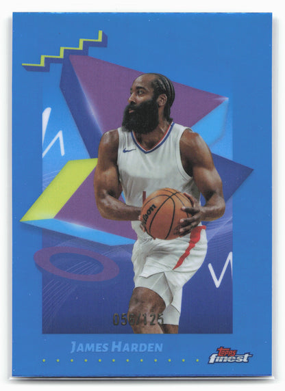 2024-25 Finest #136 James Harden Blue Refractor 23166