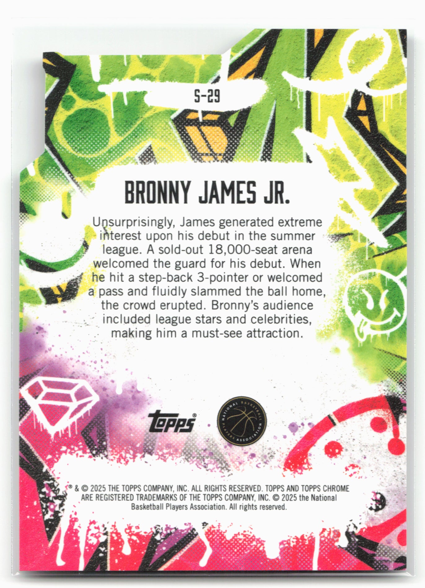 2024-25 Finest #S-29 Bronny James Jr. Showstoppers Blue Refractor #/150