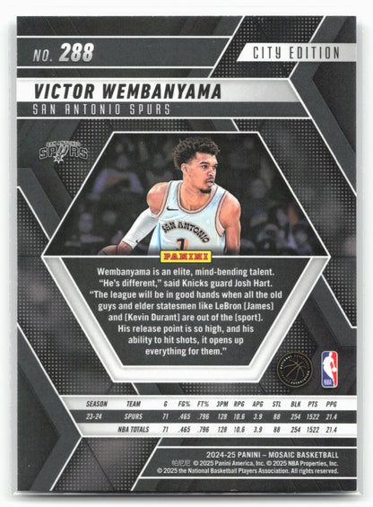 2024-25 Panini Mosaic #288 Victor Wembanyama 23174