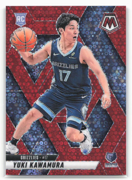 2024-25 Panini Mosaic #209 Yuki Kawamura Fast Break Red Mosaic 23175