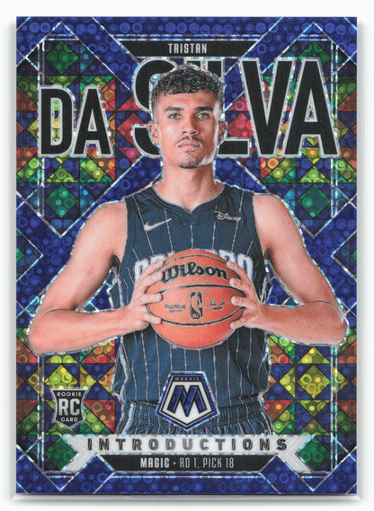 2024-25 Panini Mosaic #5 Tristan da Silva Introductions Fast Break Blue #/85