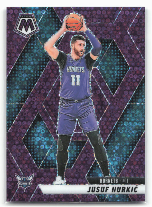2024-25 Panini Mosaic #178 Jusuf Nurkic Fast Break Purple Mosaic #/50