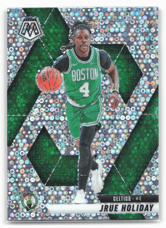2024-25 Panini Mosaic #196 Jrue Holiday Fast Break Silver Mosaic