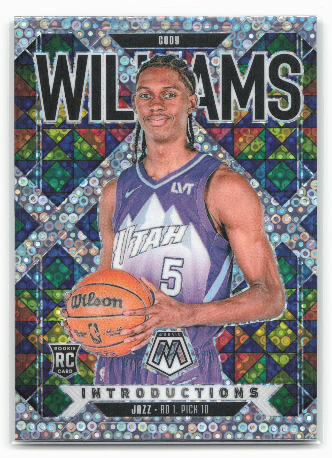 2024-25 Panini Mosaic #6 Cody Williams Introductions Fast Break