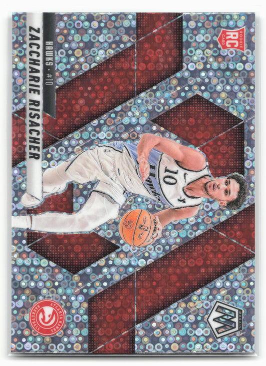 2024-25 Panini Mosaic #213 Zaccharie Risacher Fast Break Silver Mosaic 23186