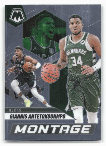 2024-25 Panini Mosaic #17 Giannis Antetokounmpo Montage 23192