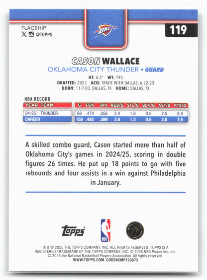 2025-26 Topps #119 Cason Wallace