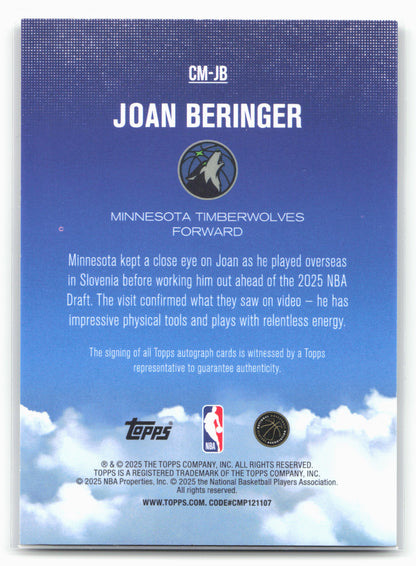 2025-26 Topps #CM-JB Joan Beringer Contemporary Marks