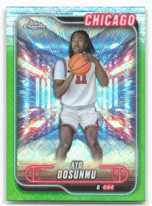 2024-25 Topps Chrome #58 Ayo Dosunmu Topps Green Refractor 23215