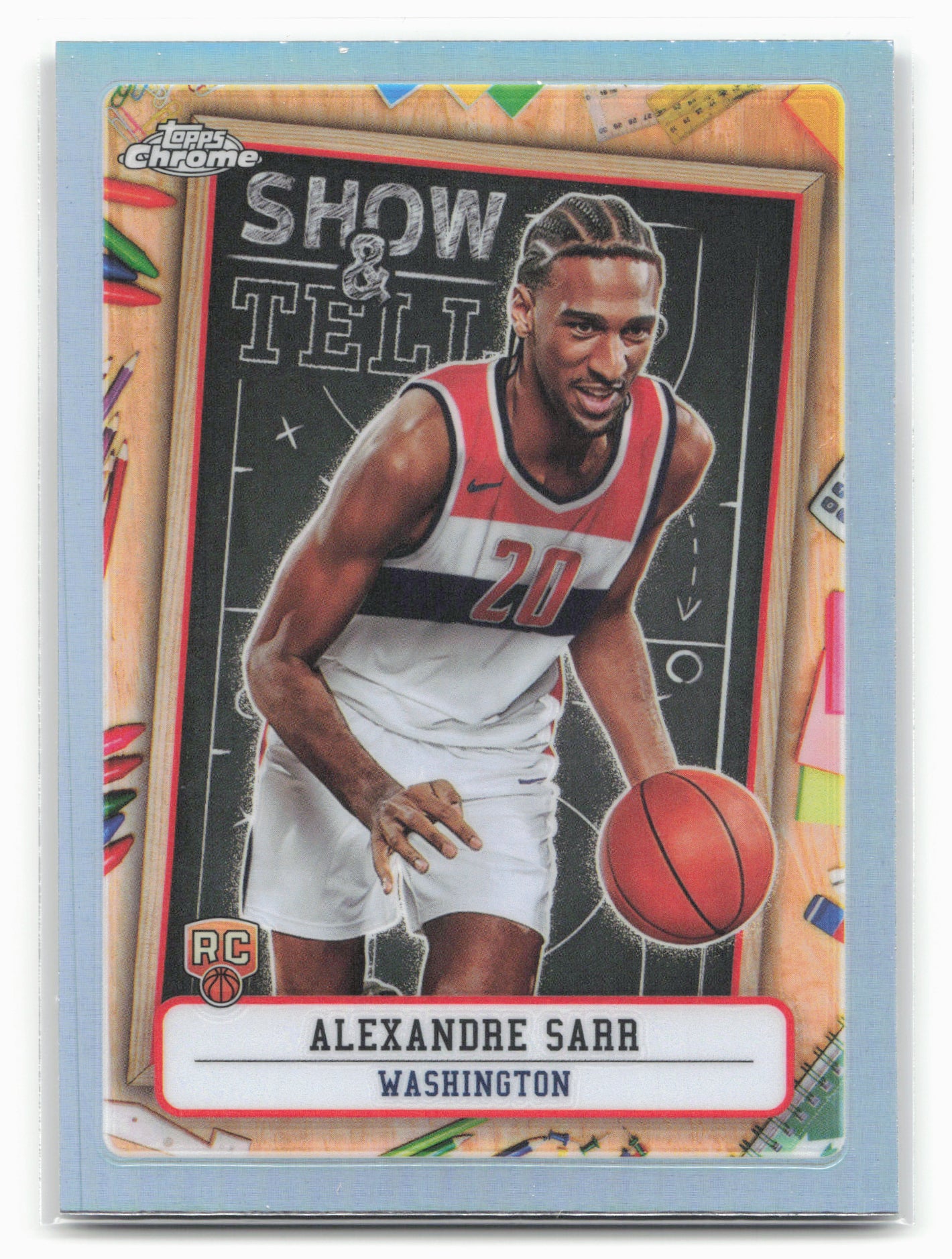 2024-25 Topps Chrome #ST-12 Alexandre Sarr Show and Tell Refractor 23218