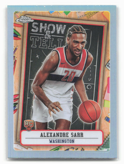 2024-25 Topps Chrome #ST-12 Alexandre Sarr Show and Tell Refractor 23218