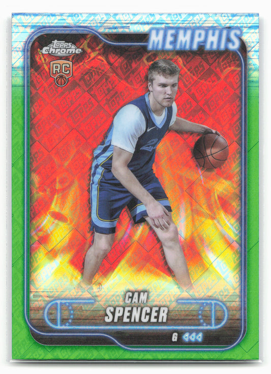 2024-25 Topps Chrome #130 Cam Spencer Topps Green Refractor 23219
