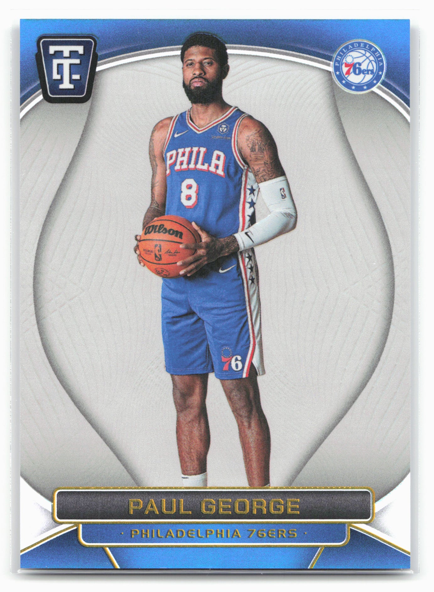 2024-25 Panini Totally Certified #50 Paul George Mirror White Platinum 23222