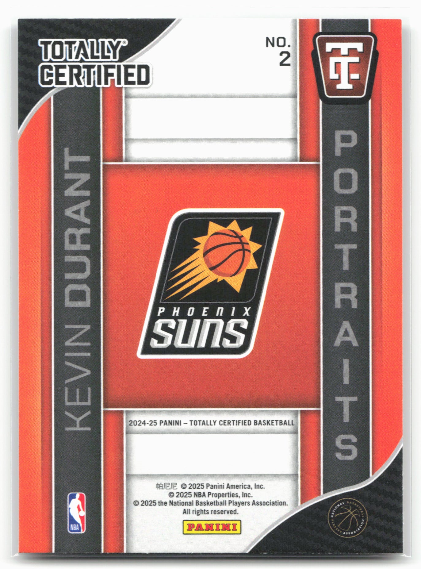 2024-25 Panini Totally Certified #2 Kevin Durant Portraits 23223