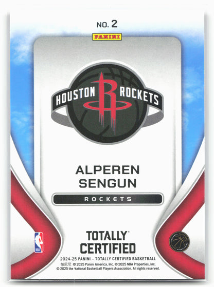 2024-25 Panini Totally Certified #2 Alperen Sengun Franchise Foundations 23228