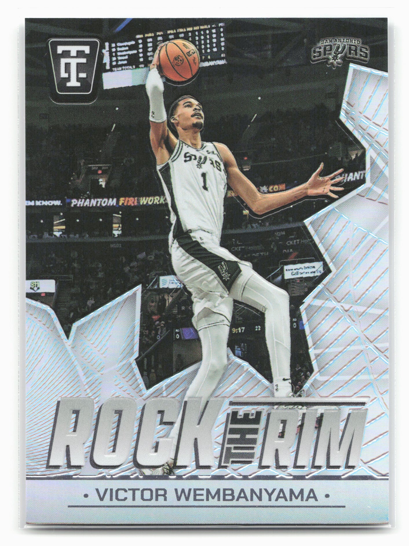 2024-25 Panini Totally Certified #25 Victor Wembanyama Rock the Rim 23231