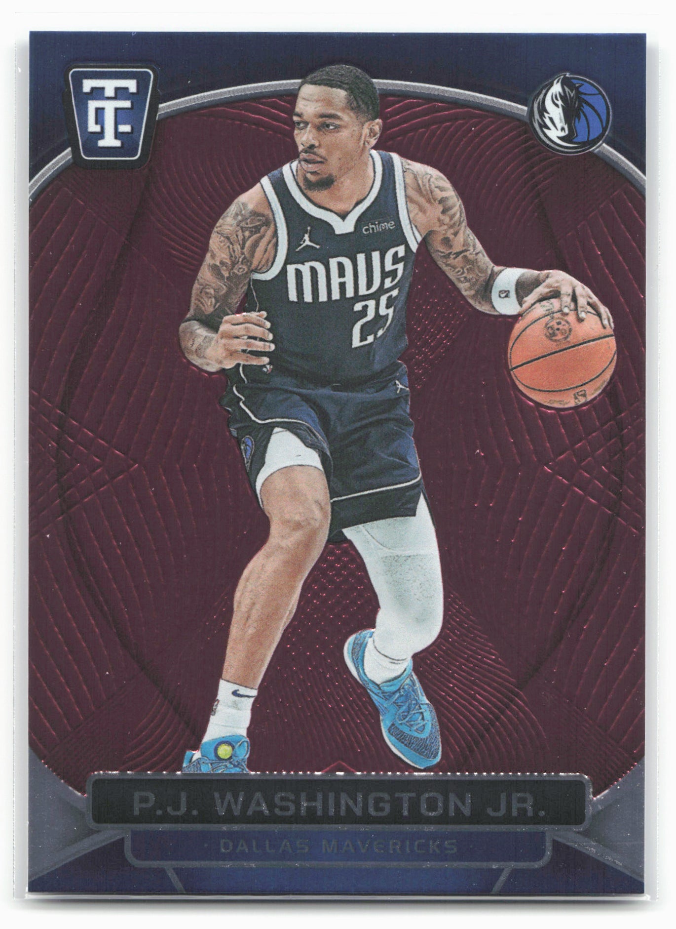 2024-25 Panini Totally Certified #67 P.J. Washington Jr. Mirror Maroon 23232