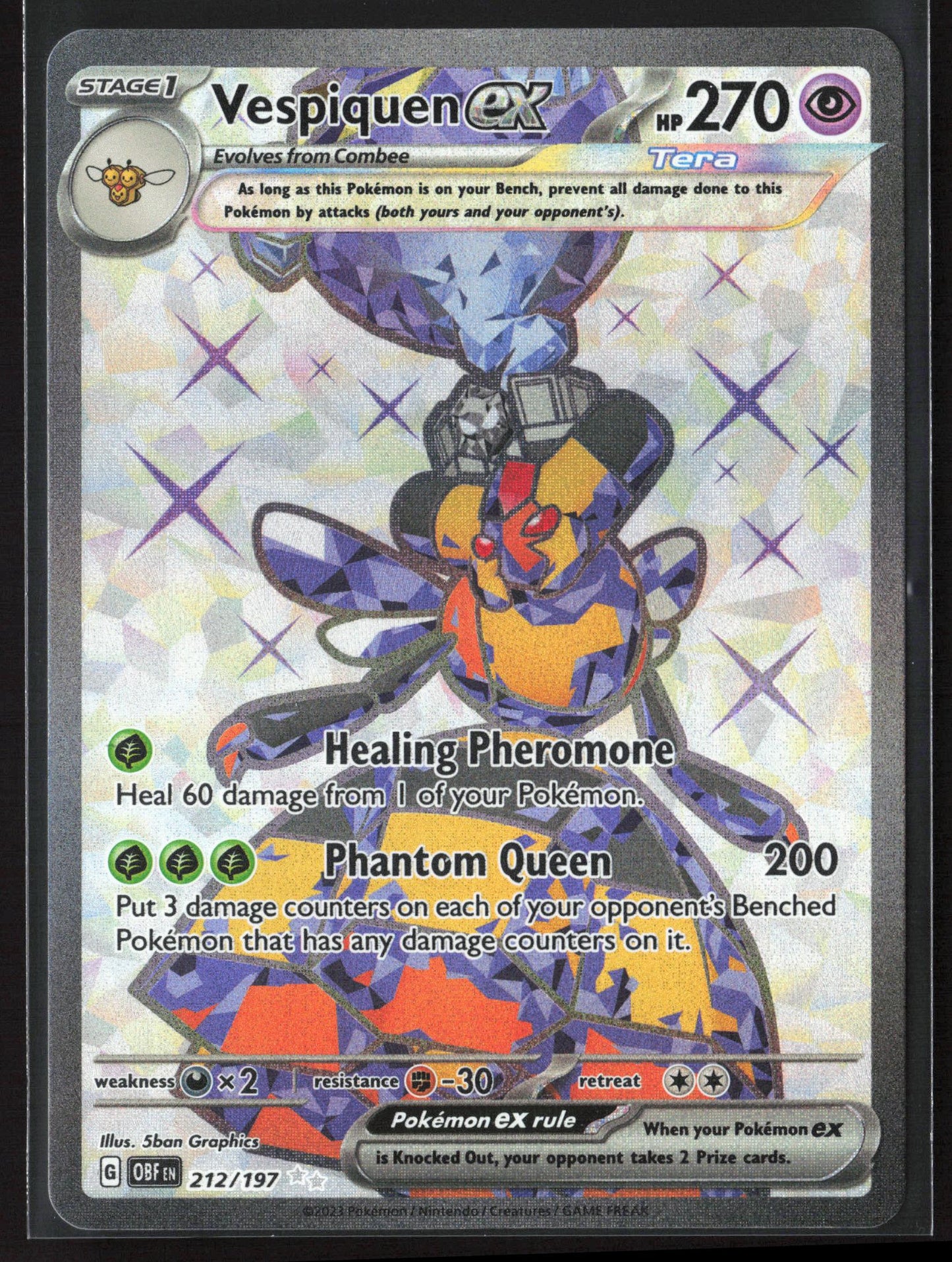 SV03: Obsidian Flames #212/197 Vespiquen ex Holo 23238