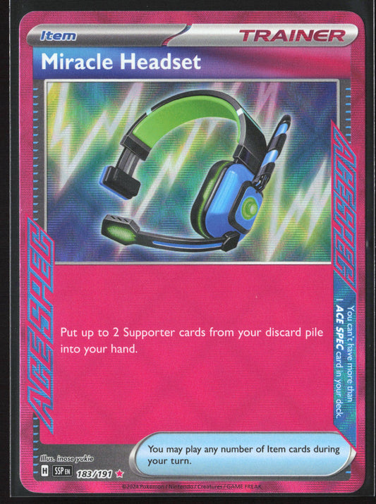 SV08: Surging Sparks #183/191 Miracle Headset Holo 23240