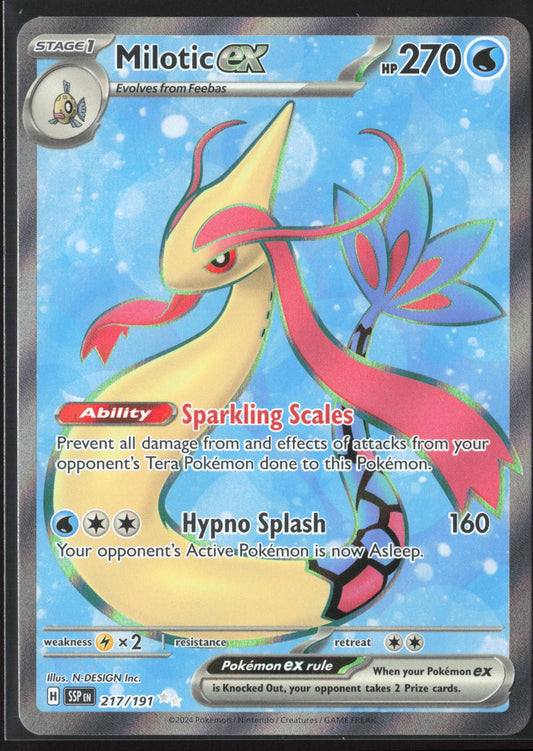 SV08: Surging Sparks #217/191 Milotic ex Holo 23243