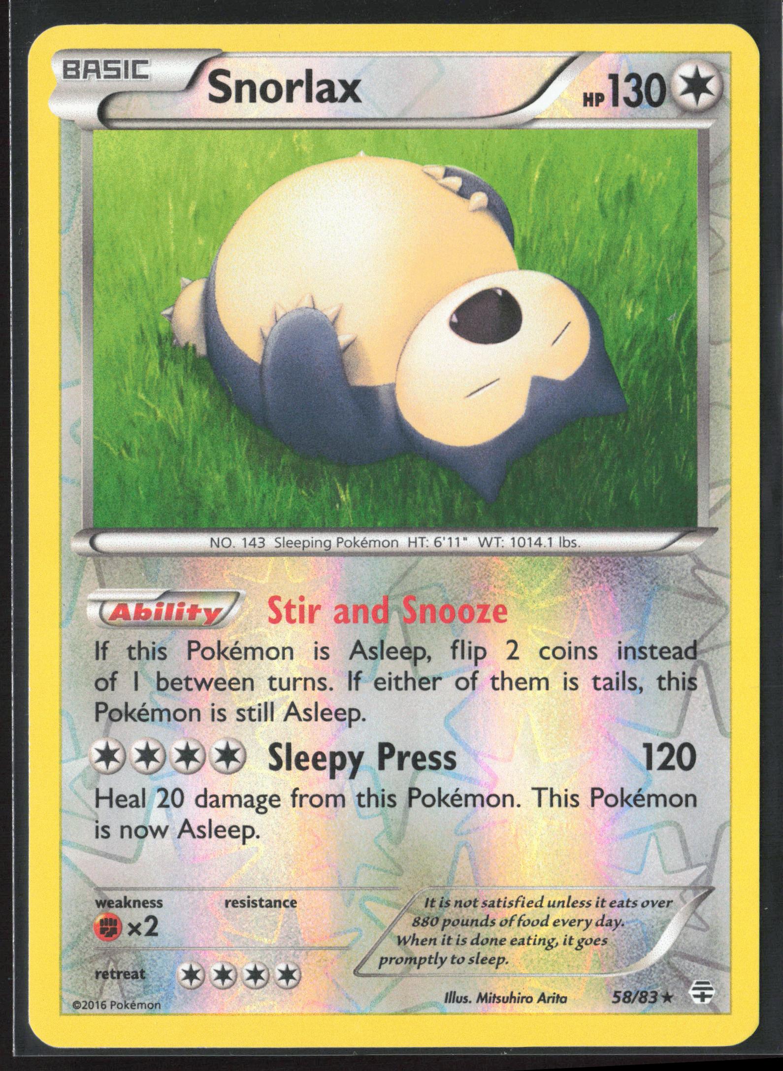 Generations #58/83 Snorlax Reverse Holo 23253