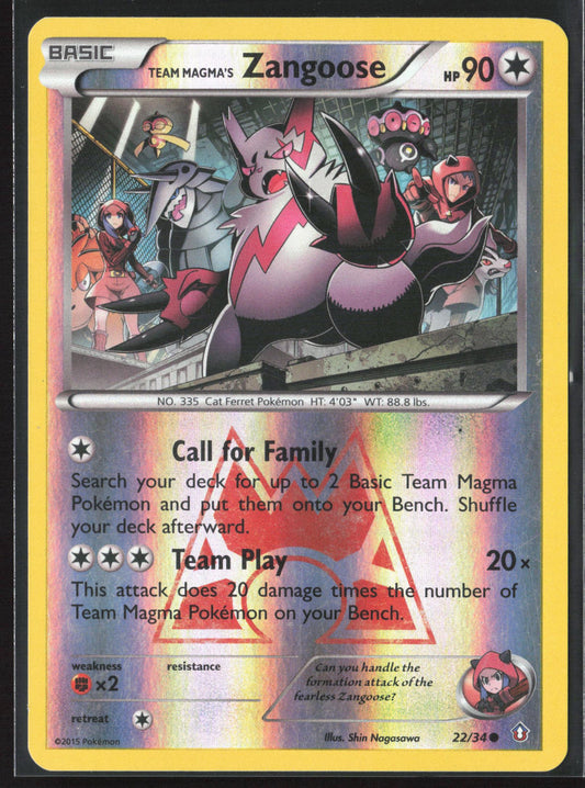 Double Crisis #22/34 Team Magma's Zangoose Reverse Holo 23260
