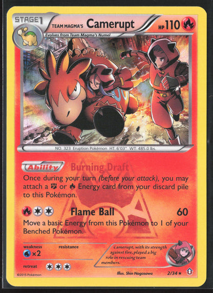 Double Crisis #2/34 Team Magma's Camerupt Reverse Holo 23262