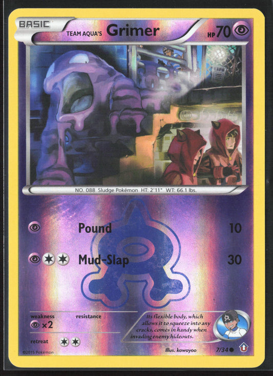 Double Crisis #7/34 Team Aqua's Grimer Reverse Holo 23263