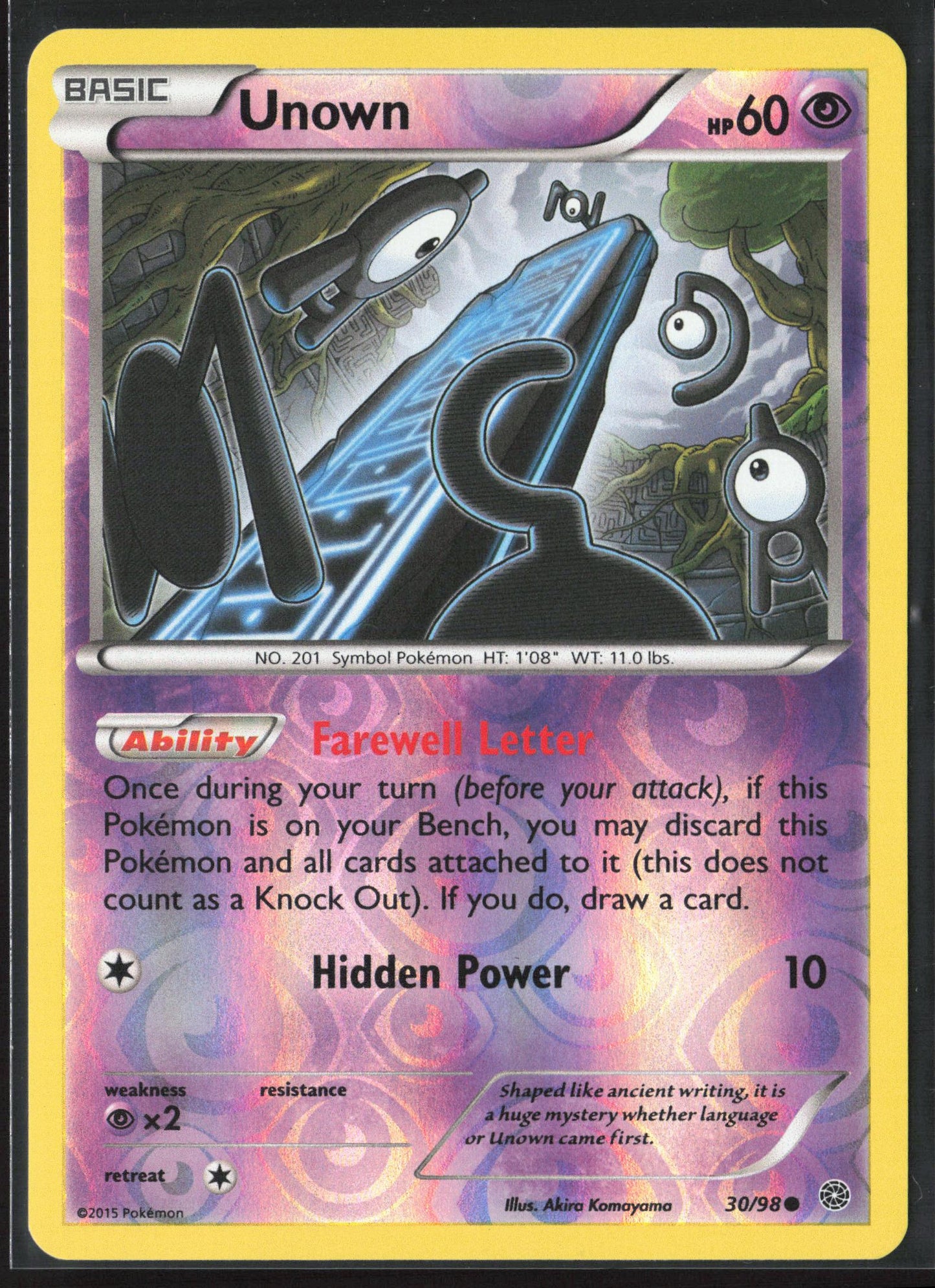 XY - Ancient Origins #30/98 Unown Reverse Holo 23267