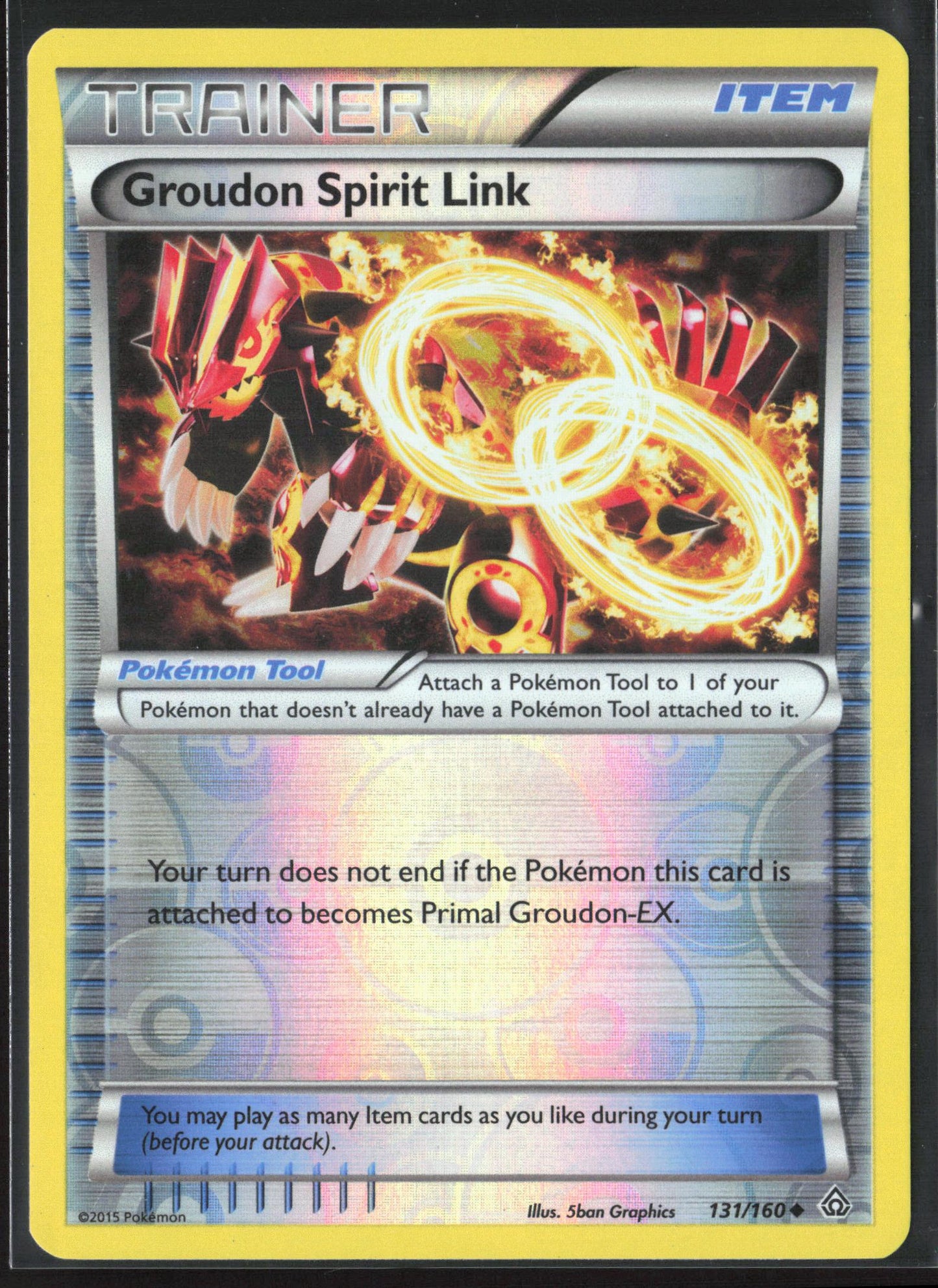 XY - Primal Clash #131/160 Groudon Spirit Link Reverse Holo 23270