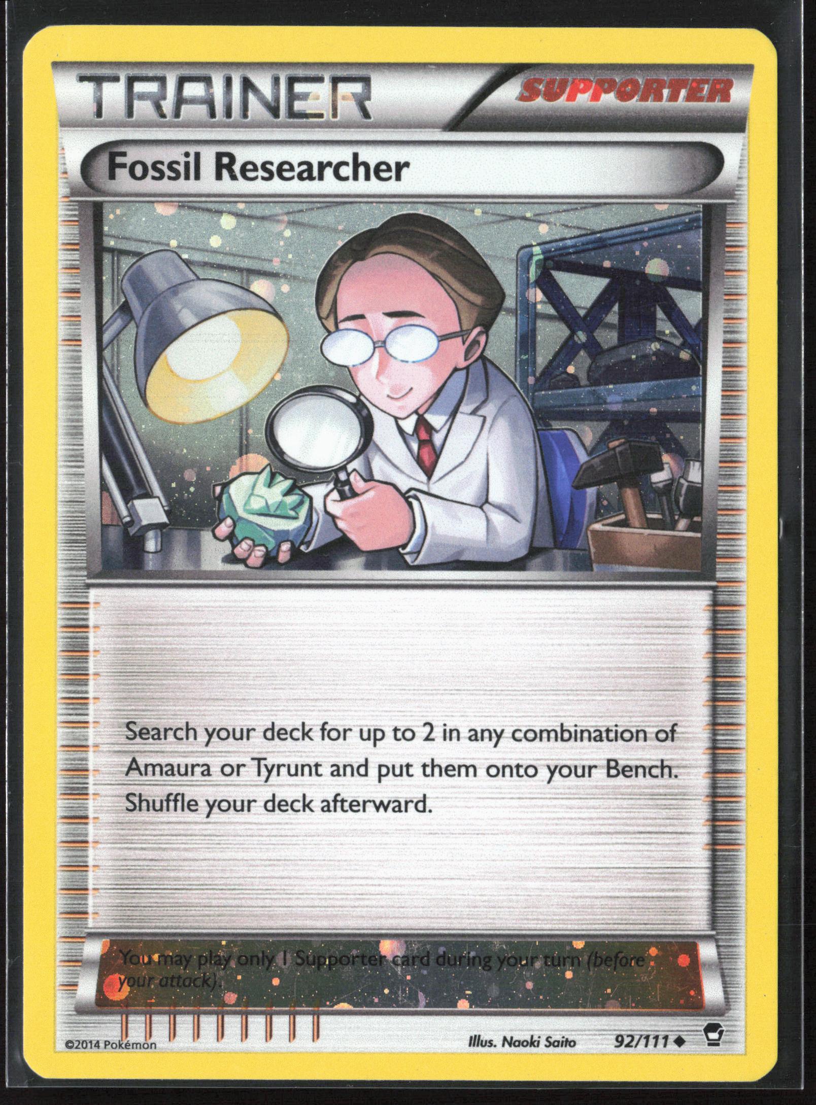 XY - Furious Fists #92/111 Fossil Researcher Holo 23274