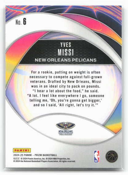 2024-25 Panini Prizm #6 Yves Missi Instant Impact