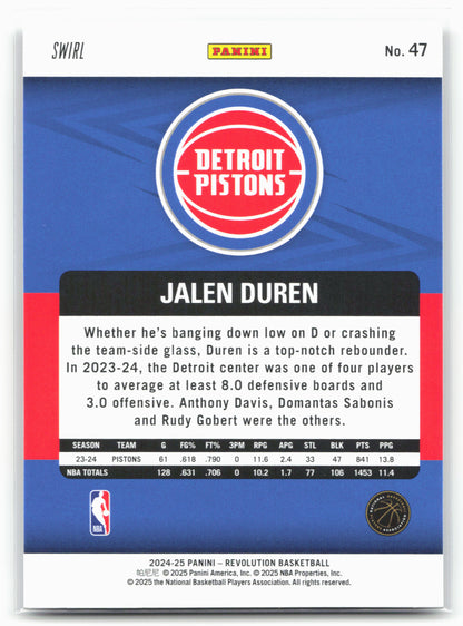 2024-25 Panini Revolution #47 Jalen Duren Swirl