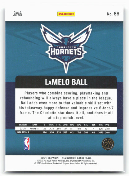 2024-25 Panini Revolution #89 LaMelo Ball Red Swirl