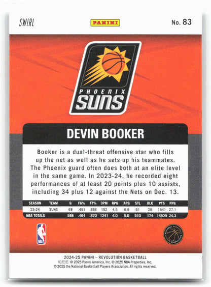 2024-25 Panini Revolution #83 Devin Booker Red Swirl