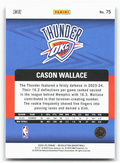2024-25 Panini Revolution #75 Cason Wallace Red Swirl